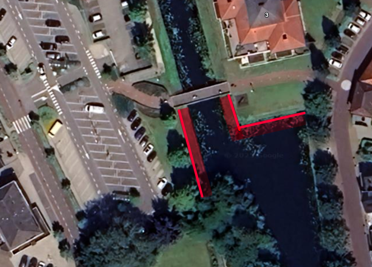 Naast het Ravelyn en voor parkeerplaats Jumbo